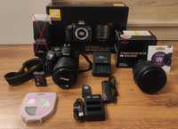 Aparat lustrzanka Nikon D5300 duży zestaw