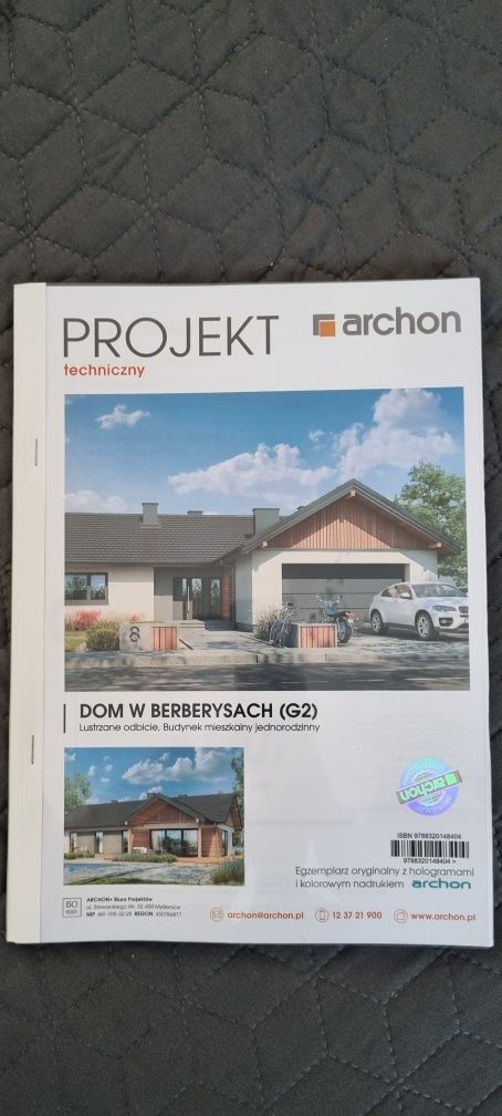 Dom w berberysach (g2) odbicie lustrzane,  Archon, projekt domu