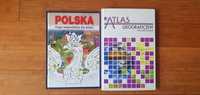 Książka 2szt Polska mapy województw i Atlas geograficzny świata