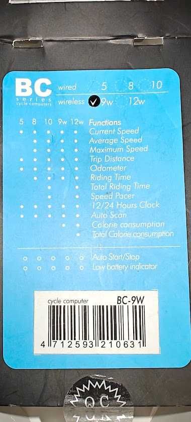 Licznik rowerowy BC 9W wireless