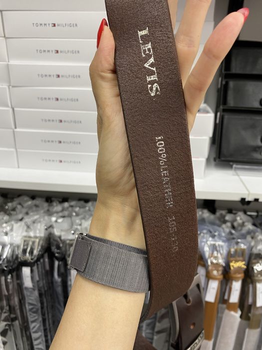 Ремінь чоловічий шкіряний коричневий/ ремень мужской кожа коричневый