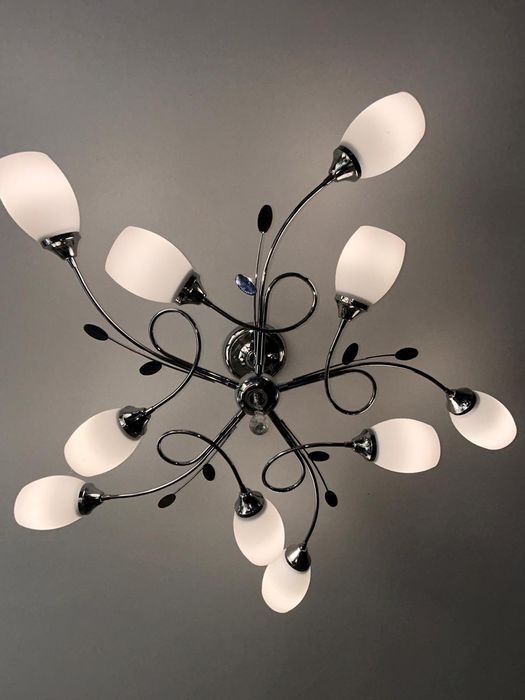 Lampa sufitowa, żyrandol 10 ramienna