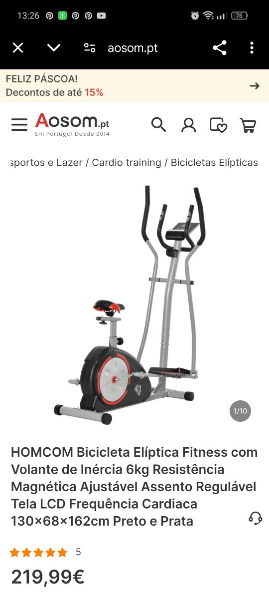 Elíptica Bicicleta HOMCOM (Vendida)