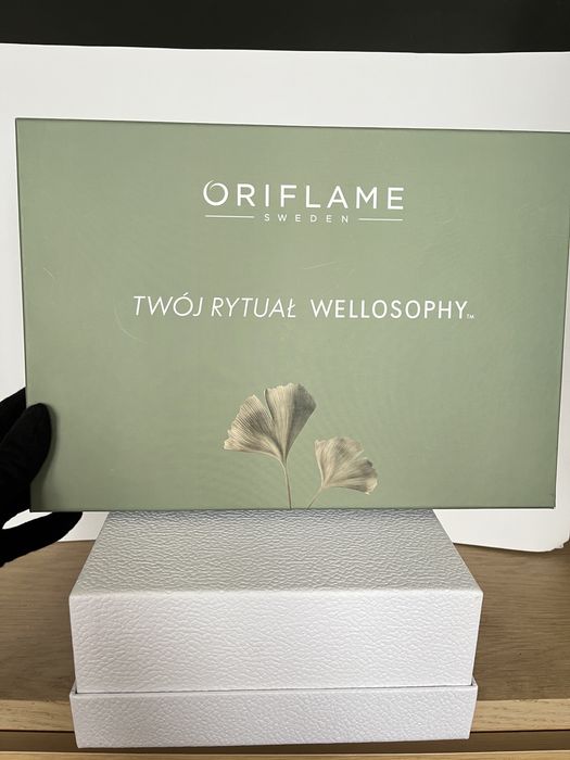 Prezentowy zestaw Oriflame Wellosophy maseczka, mgiełka olejek nowe