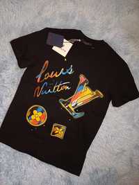 Nowa męska koszulka Louis Vuitton Czarna m