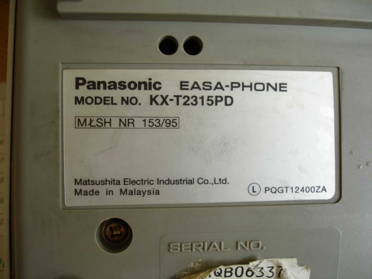 Telefon stacjonarny Panasonic Easa-Phone KX-T2315PD