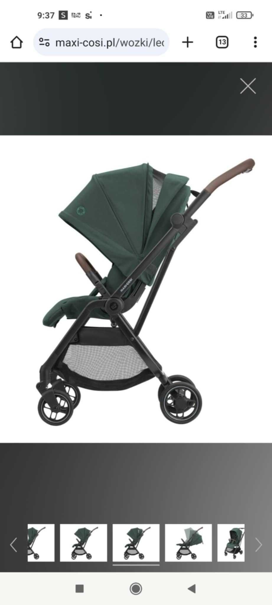 Spacerówka/Wózek Maxi-Cosi Leona - kolor Essential Green