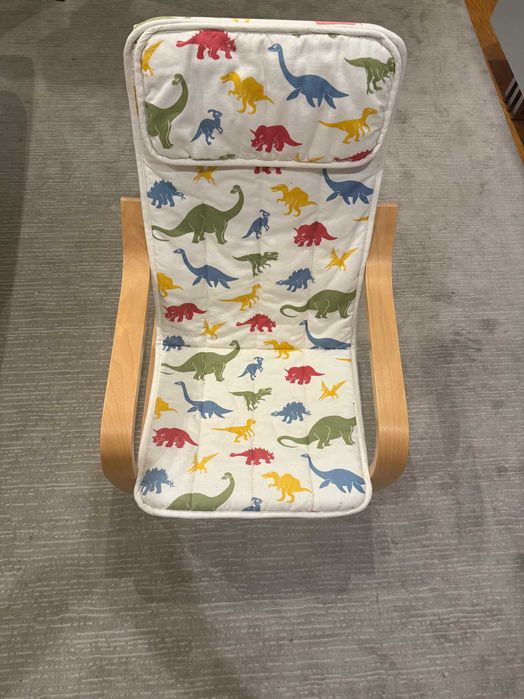 Poltrona p/criança, chapa de bétula/Skogbo motivo animal - IKEA