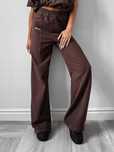 O la voga spodnie dresowe autumn whisper pants brąz S M