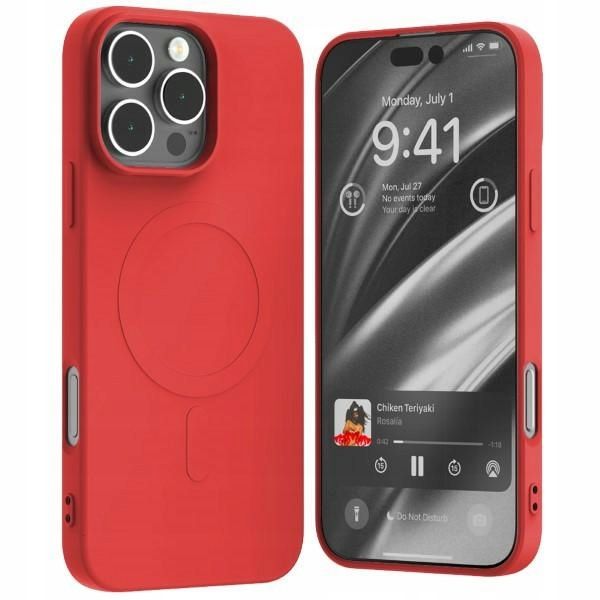 Etui do iPhone 16 Pro Max Mercury MagSafe Silikonowe czerwone