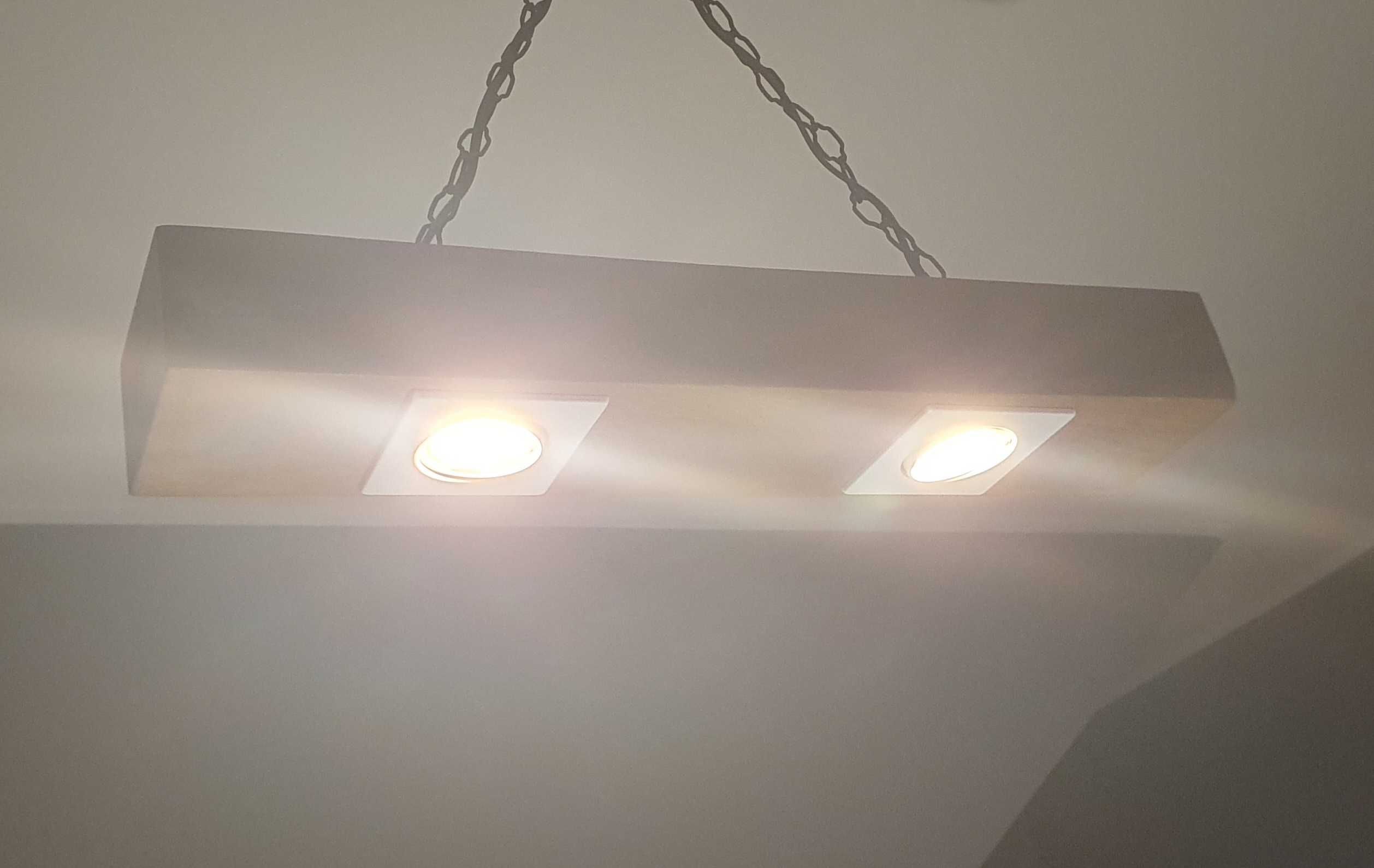 Lampa wisząca, żyrandol dębowy