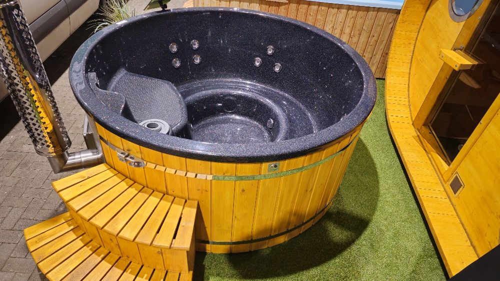 Balia 225cm GRANITCOAT Gorąca Beczka Hot Tub Hydromasaż PREMIUM