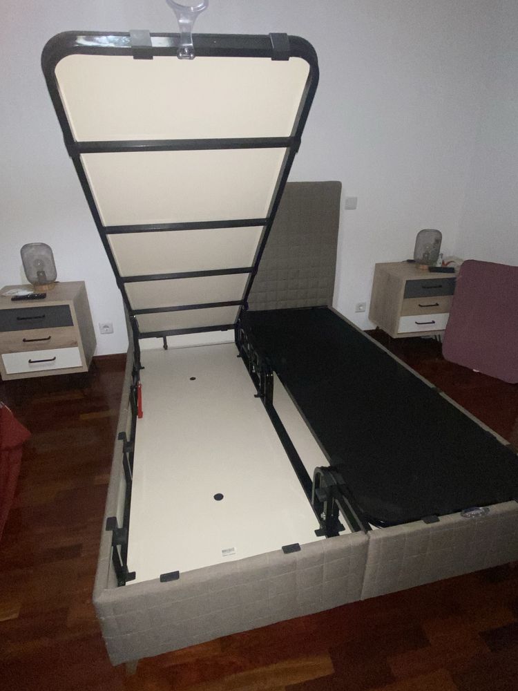 Sommier de casal com colchão como novo 2.00x1.40x0.30mt
