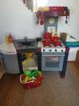 Дитяча кухня mini Tefal + касовий апарат+ посуд+овочі