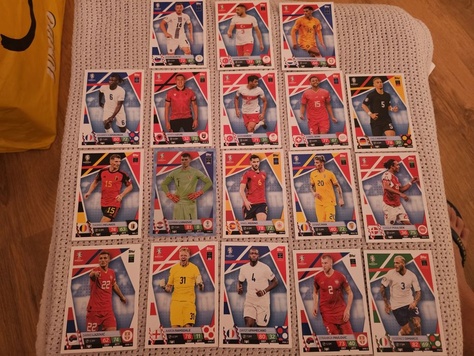Karty Topps Match Attax Euro 2024. 18 sztuk