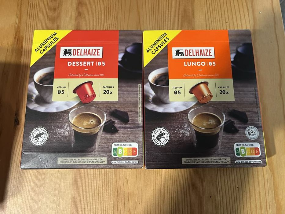 Kapsułki do ekspresu Nespresso Delaize Lungo5 i Dessert 5, razem 40s