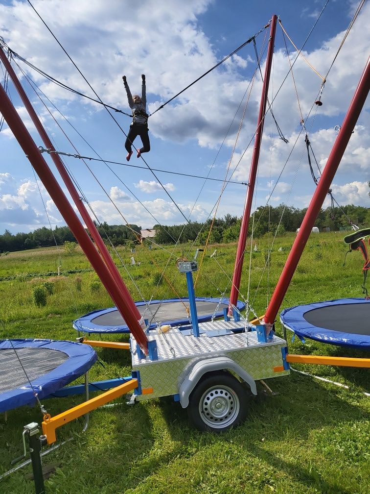 Euro-Bungee 4 stanowiskowe Nowe Mobilne Trampolina Dmuchaniec