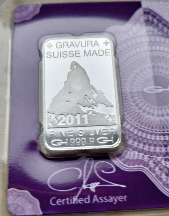 Szwajcaria Numizmat GRAVURA 2011 r  srebro z numerem własnym