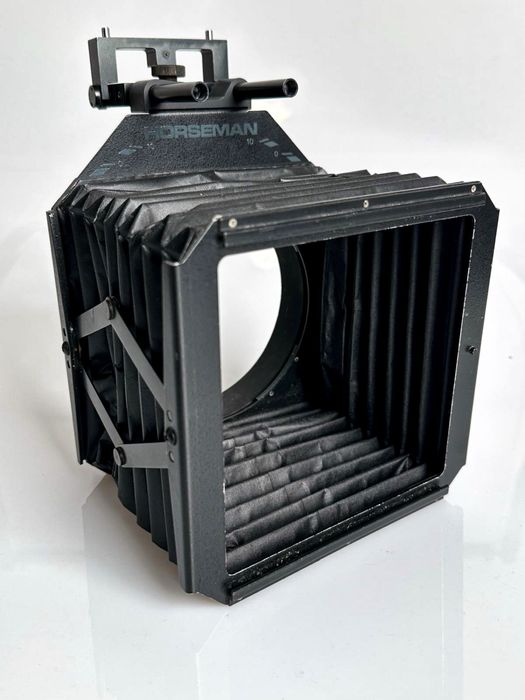 Grande formato Horseman 4x5 monorail com 90mm e muitos acessorios