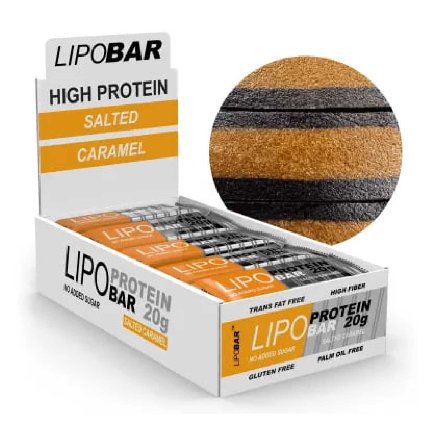 БЕЗ ЦУКРУ • Протеїнові батончики LIPOBAR • БОКС 50г*20 шт