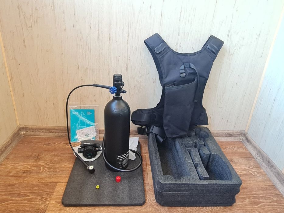 Мини акваланг Набор Chikadiv C700 Plus Black кислородный баллон 2.0 L