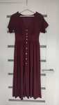 Sukienka dzianinowa letnia bordowa maxi Pull&Bear S