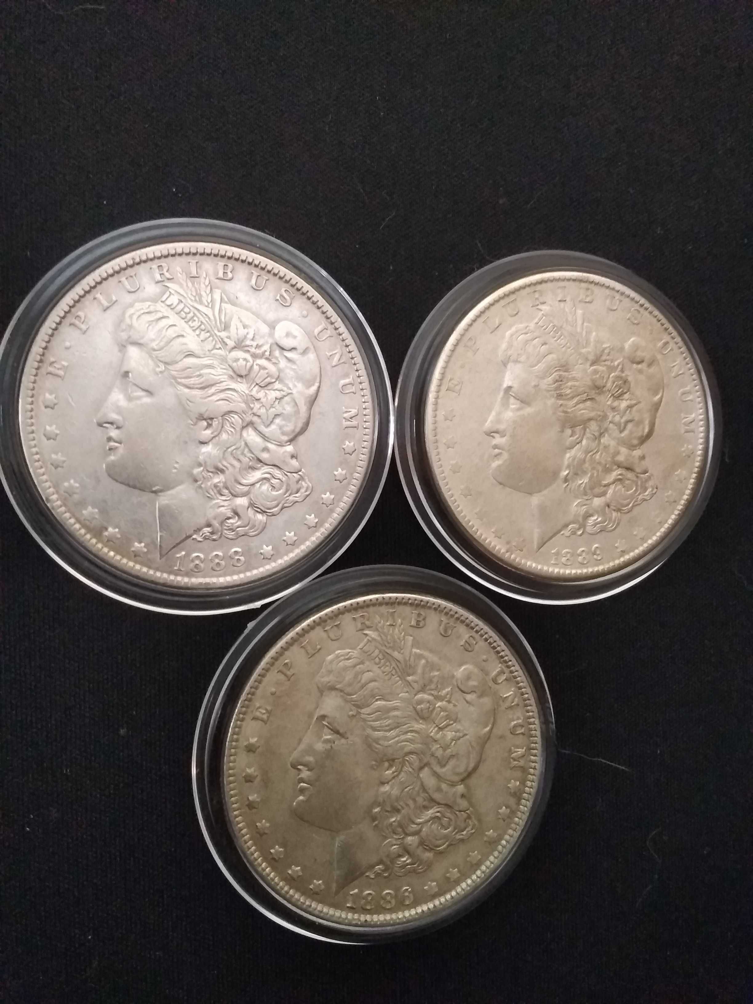 Srebrny dolar USA - Morgan  1886, 1888, 1889
