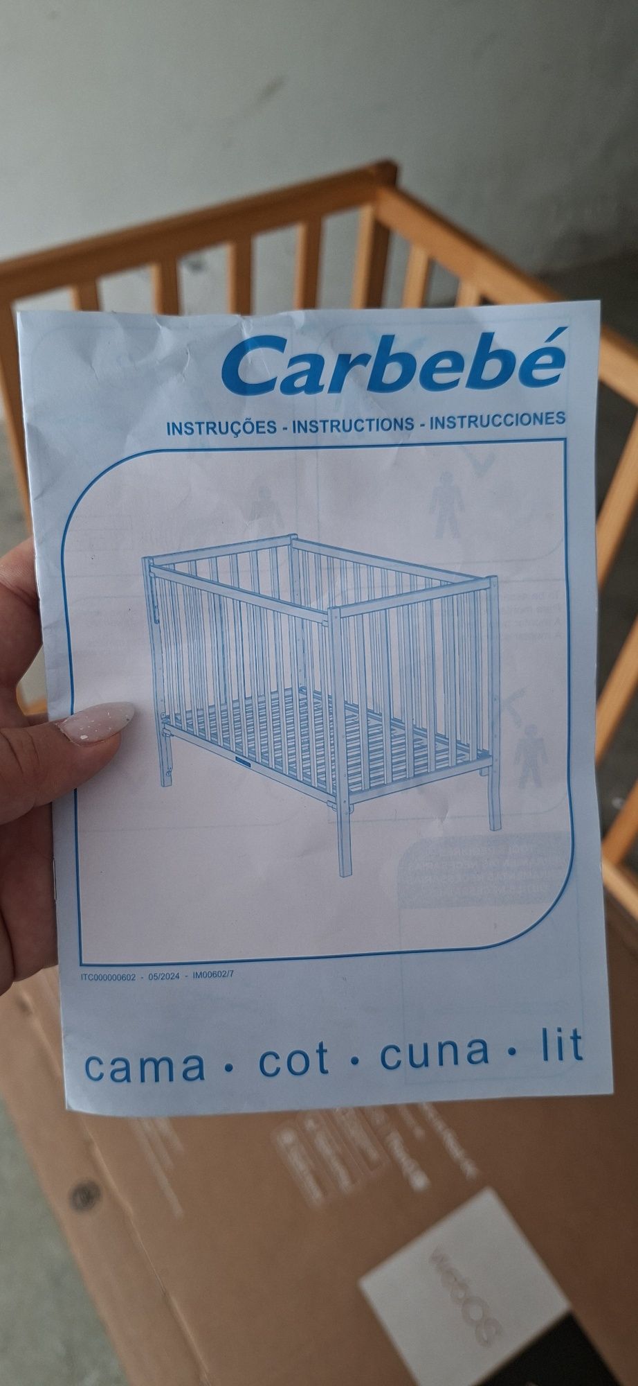 Berço/Cama de Grades 60x120 Carbebe nunca usado