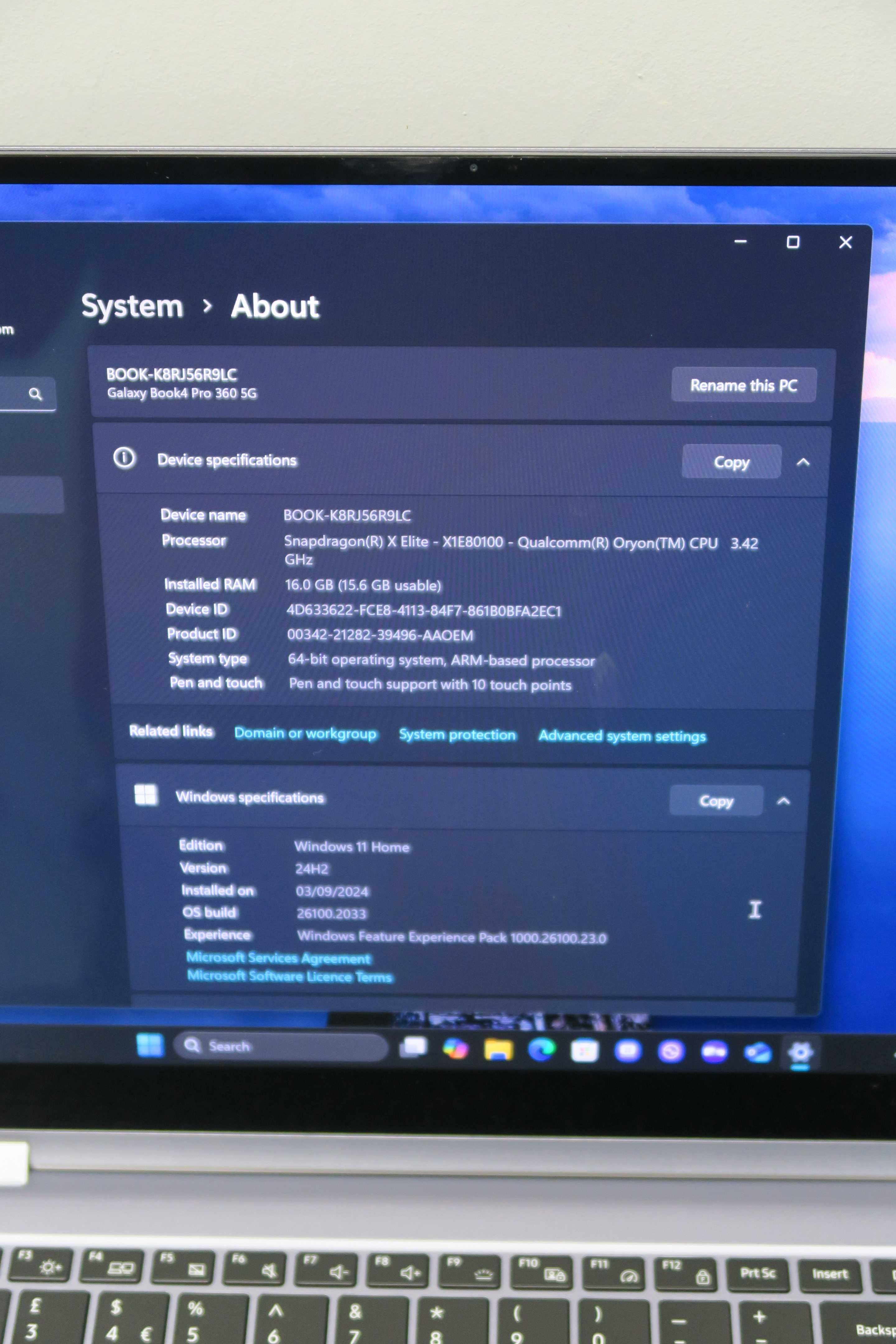 NOWY LAPTOP SAMSUNG GALAXY BOOK4 Pro 360 5G, Snapdragon X, komplet