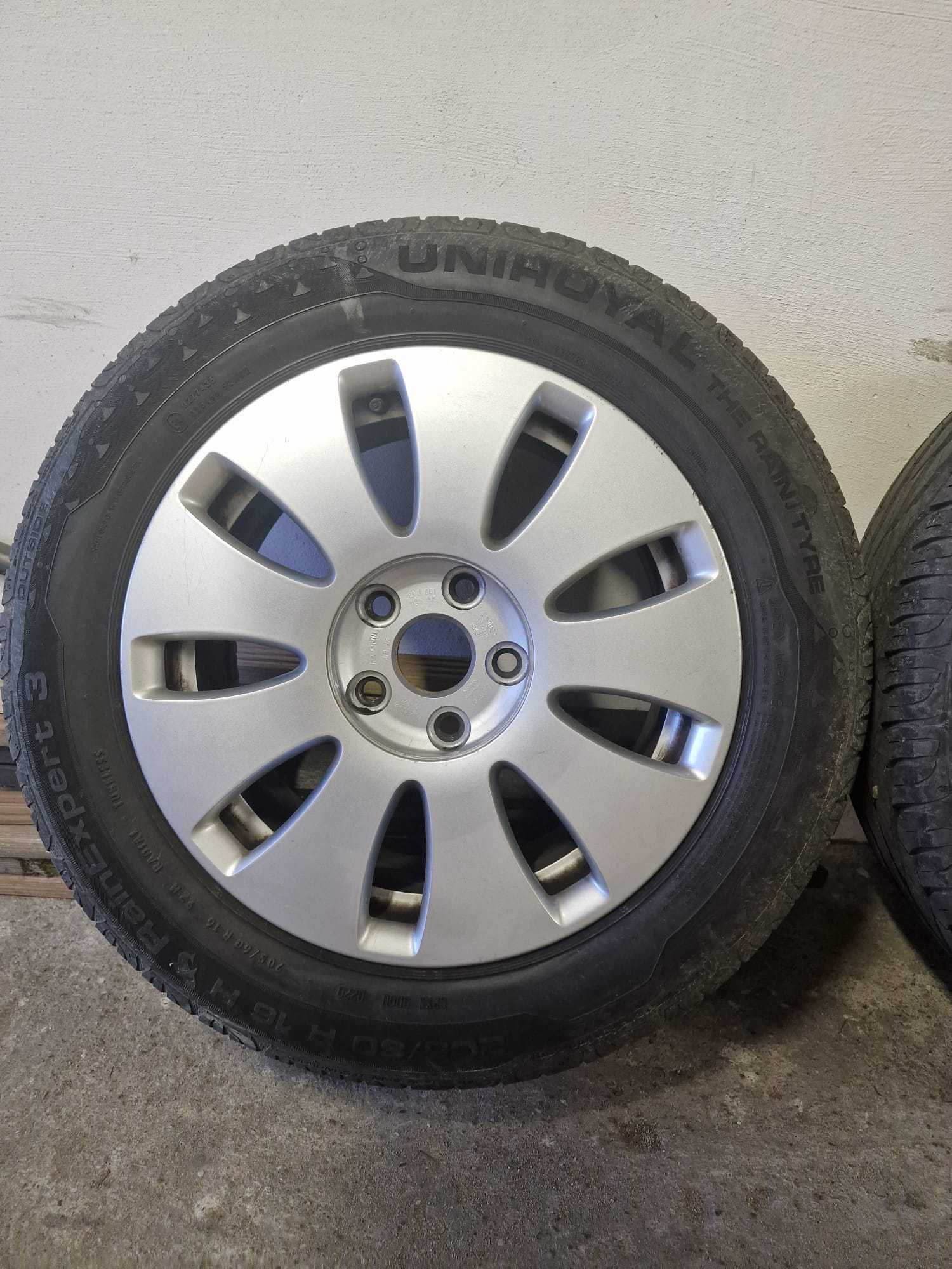 Felgi Audi OE 205/60 r16 5x112 opony Uniroyal