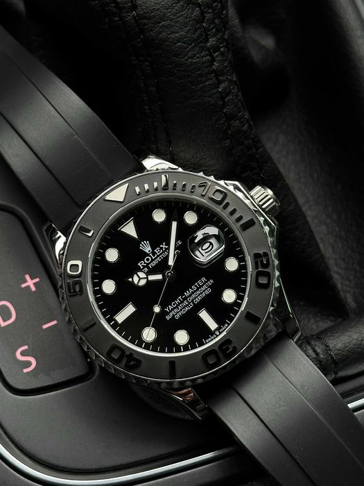 Швейцарские часы Rolex Yacht-Master Black. Топ качество