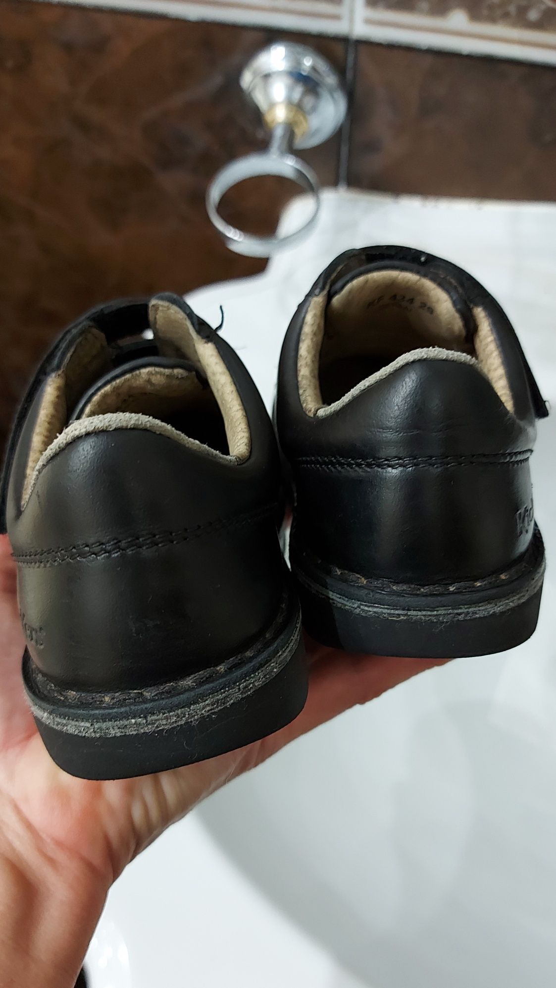 Туфли липучки кожа детские