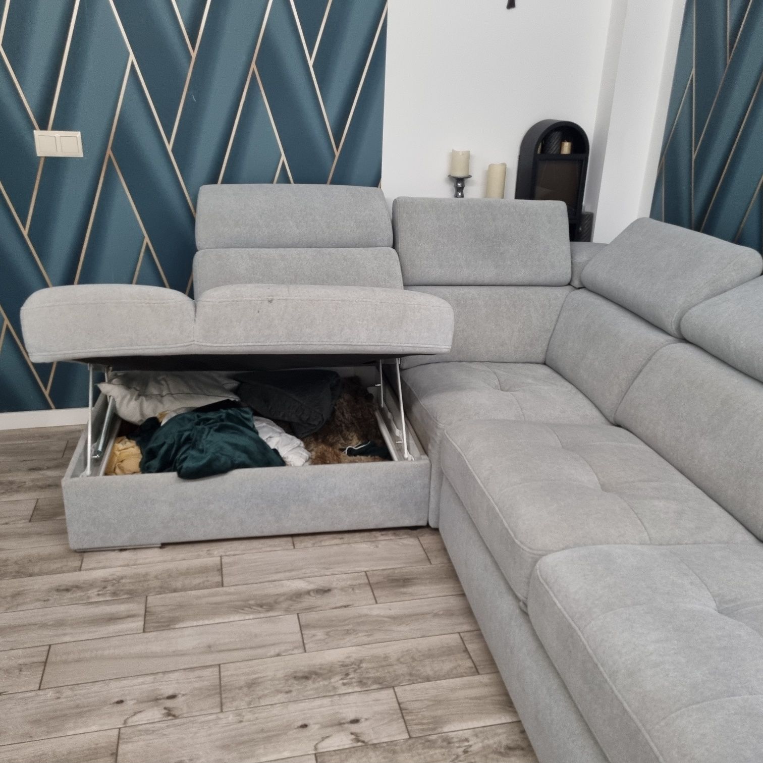 Narożnik z funkcją  spania