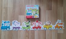 Pierwsze puzzle Słonik Antoni pociąg uczy kolorów Trefl