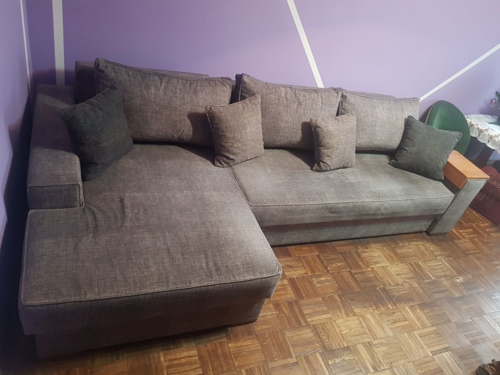 Narożnik z Funkcją Spania Duży