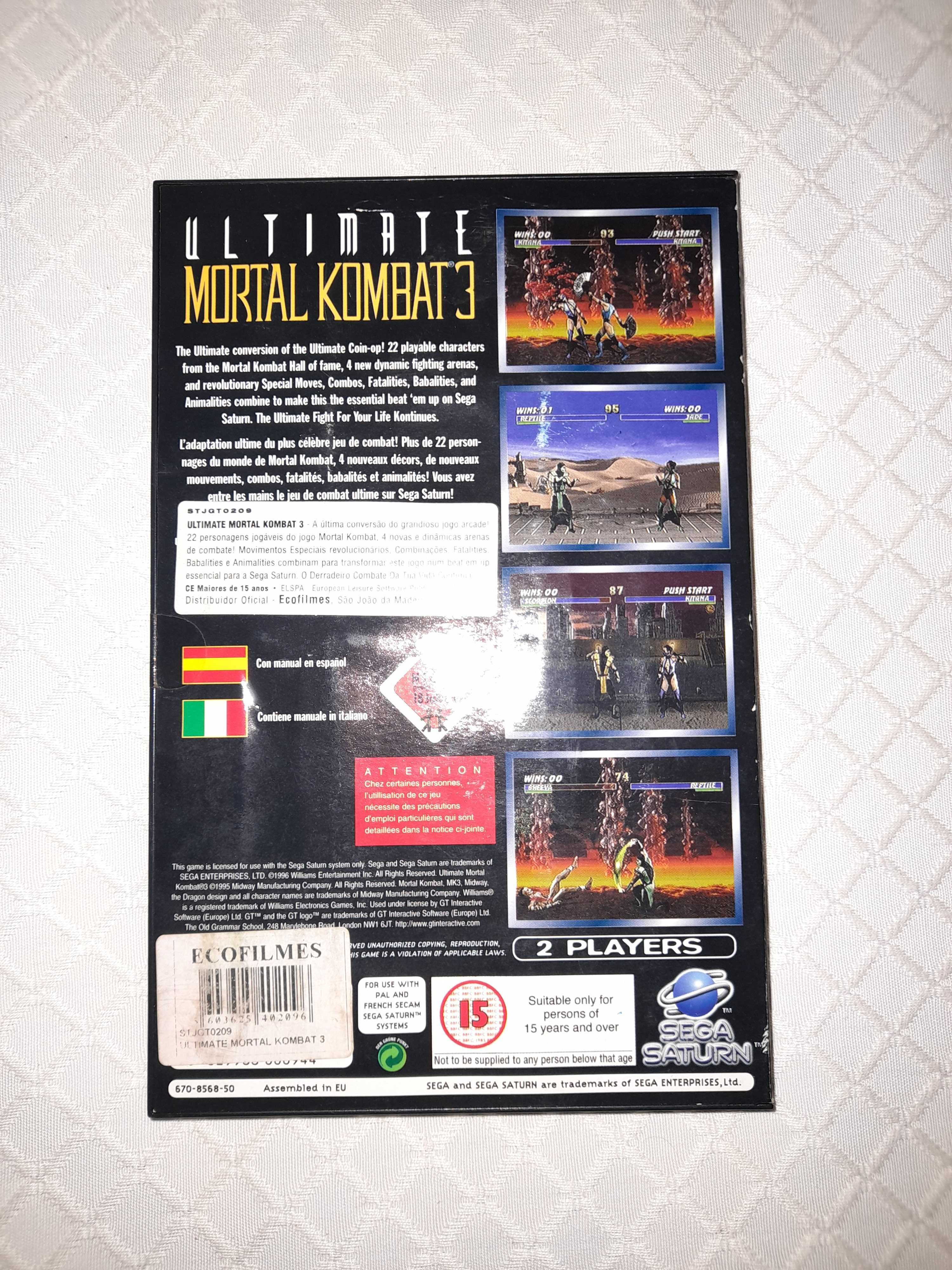 Ultimate Mortal Kombat - Sega Saturn