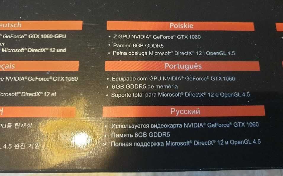 Karta graficzna Gigabyte GeForce GTX 1060 G1 Gaming 6GB GDDR5
