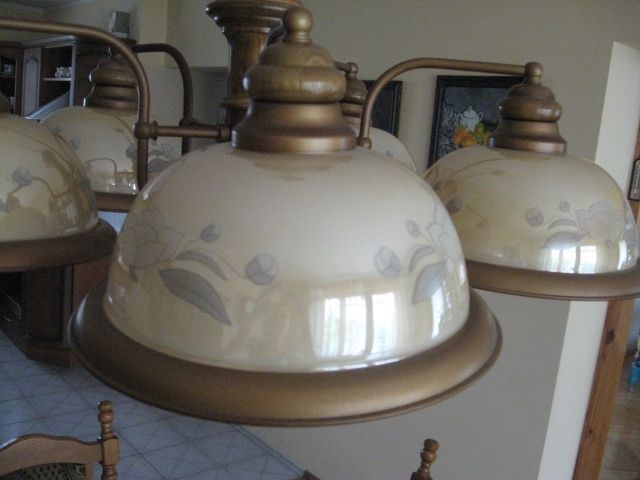 Lampa żyrandol ręcznie malowane szkoło duza