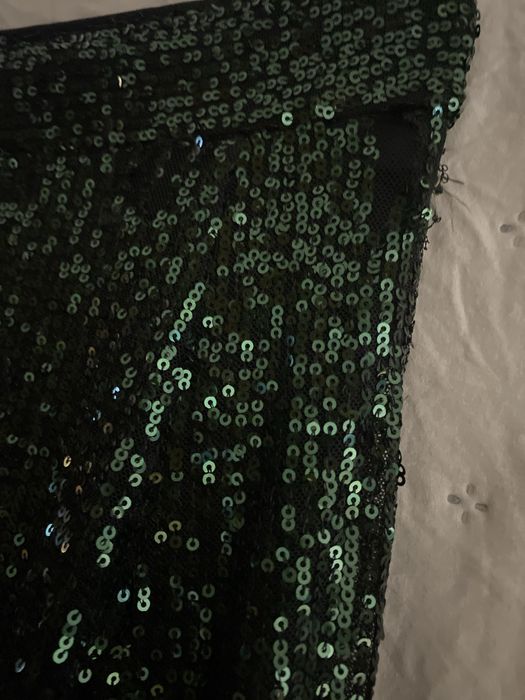 Spódnica cekinowa butelkowa zieleń