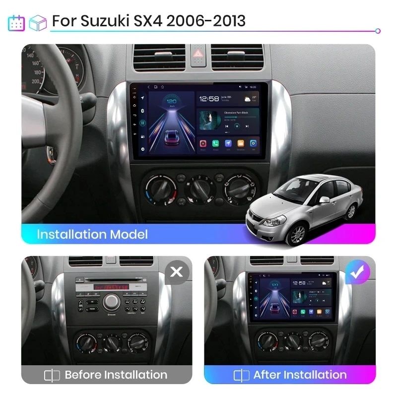 Магнитола андройд Suzuki  SX42006-13г