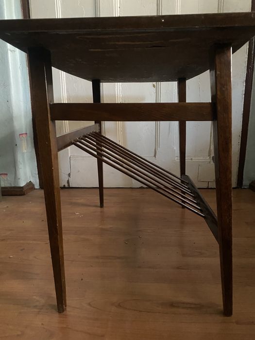 Stolik kawowy z ażurową półką PRL