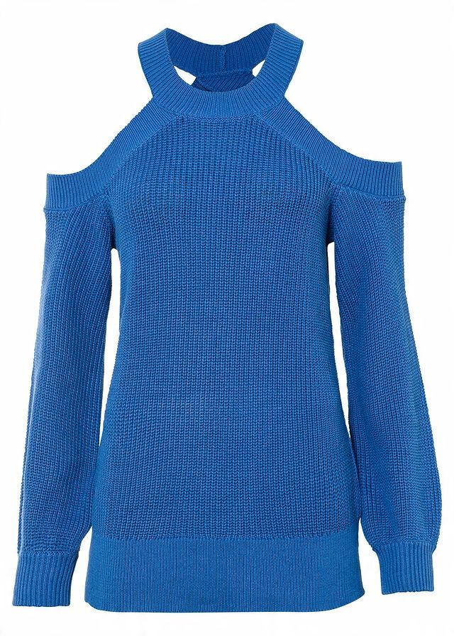 B.P.C sweter odkryte ramiona szafirowy 48/50.