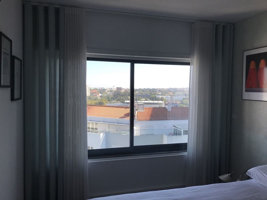 Cortinados Verde Água. Veja os outros dos meus anúncios.