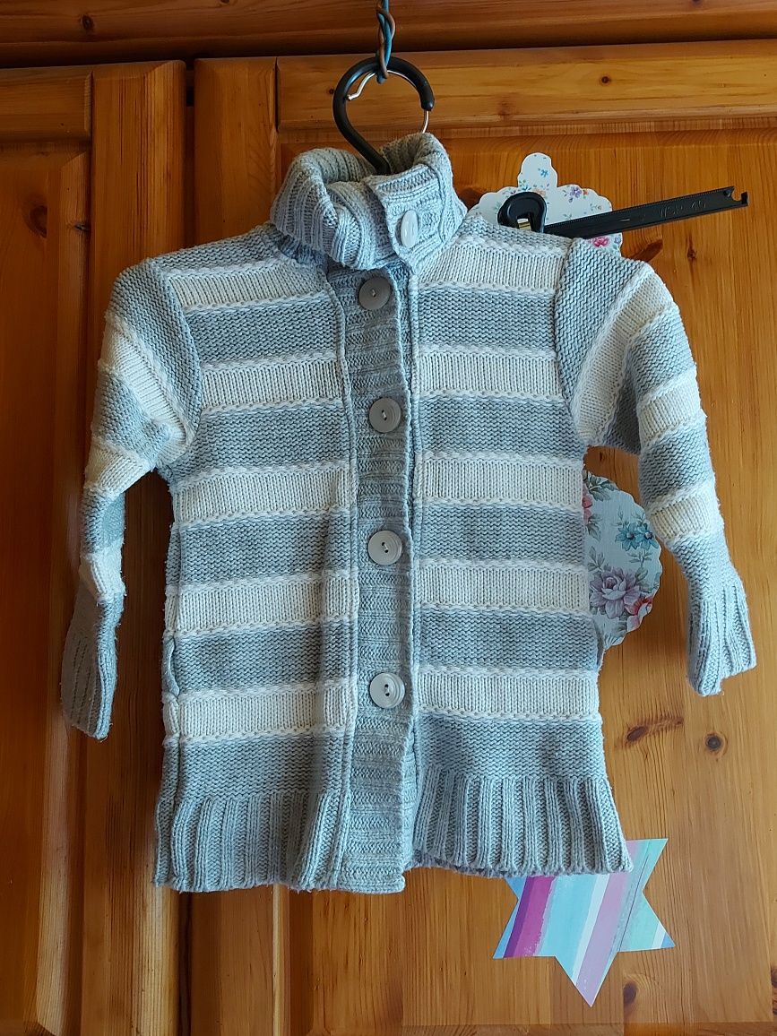 Sweter dziecięcy w pasy wiek 3lata gruby