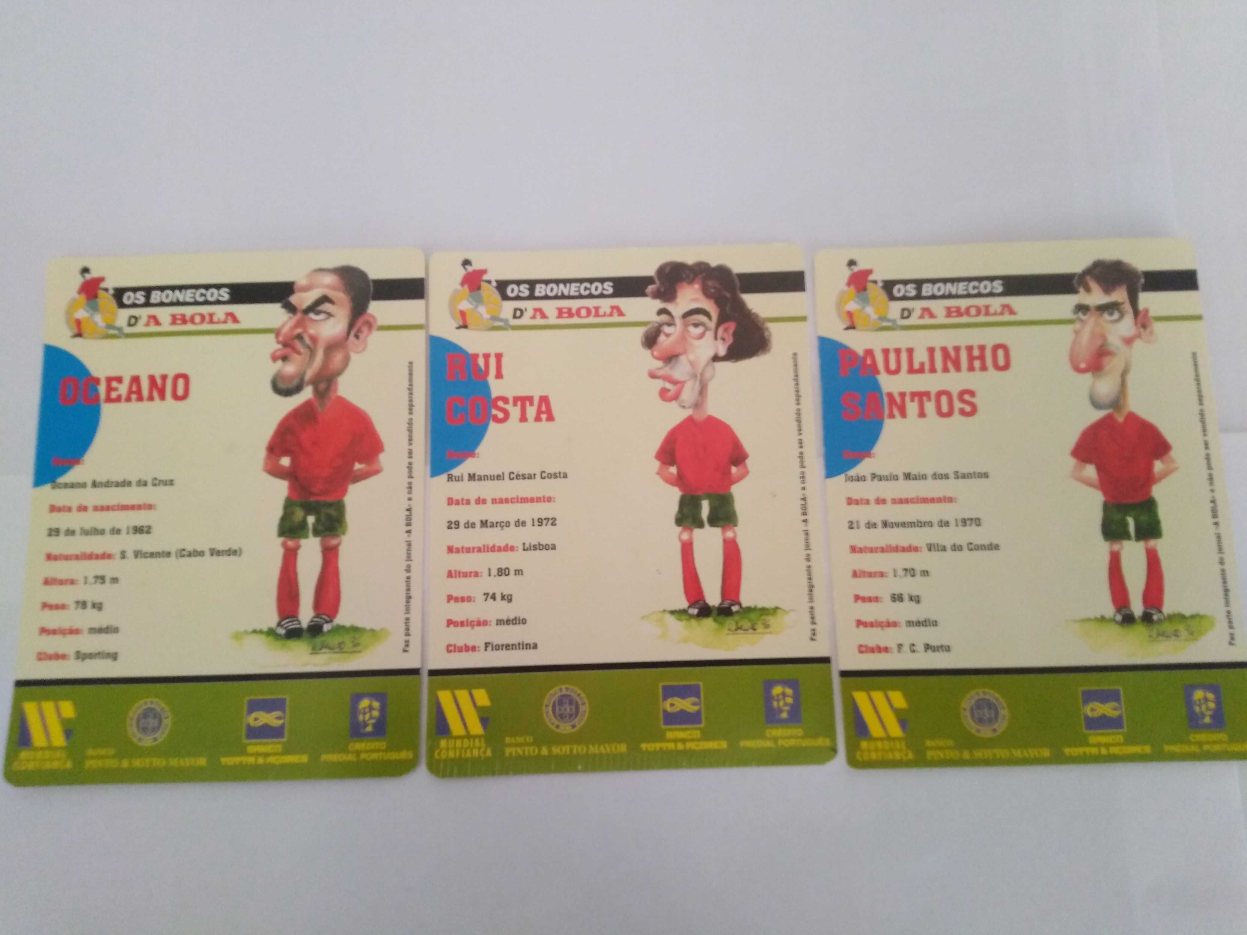 Cartões Bonecos da bola +32 Cromos fome de vencer +2 saquetas lacradas