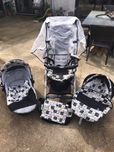 Trio Chicco, carrinho, alcofa e babycoque