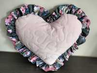 poduszka w kształcie serca welwet plus bawełna
