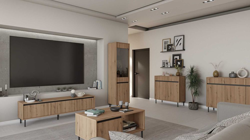 Nowoczesny komplet mebli do salonu Kaja 2 meblościanka DARMOWA DOSTAWA