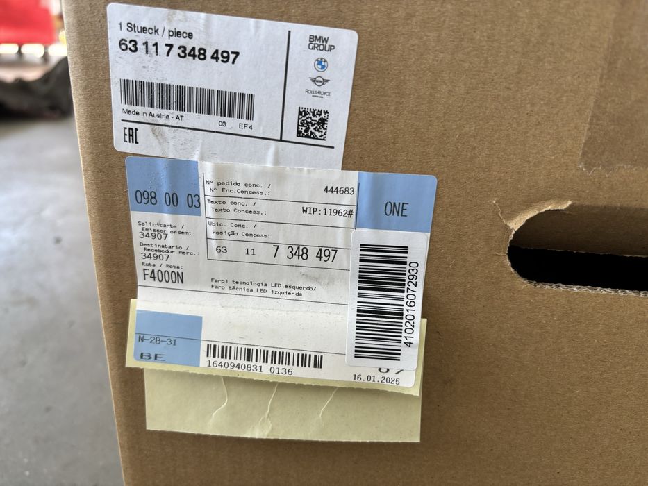 Otica esquerda bmw serie 7 f01/02