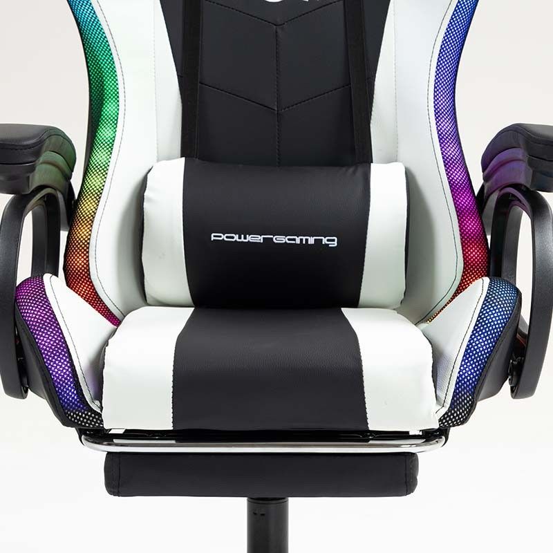 Cadeira gaming com Leds Nova na Caixa!  (Preto e branco)